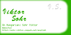 viktor sohr business card